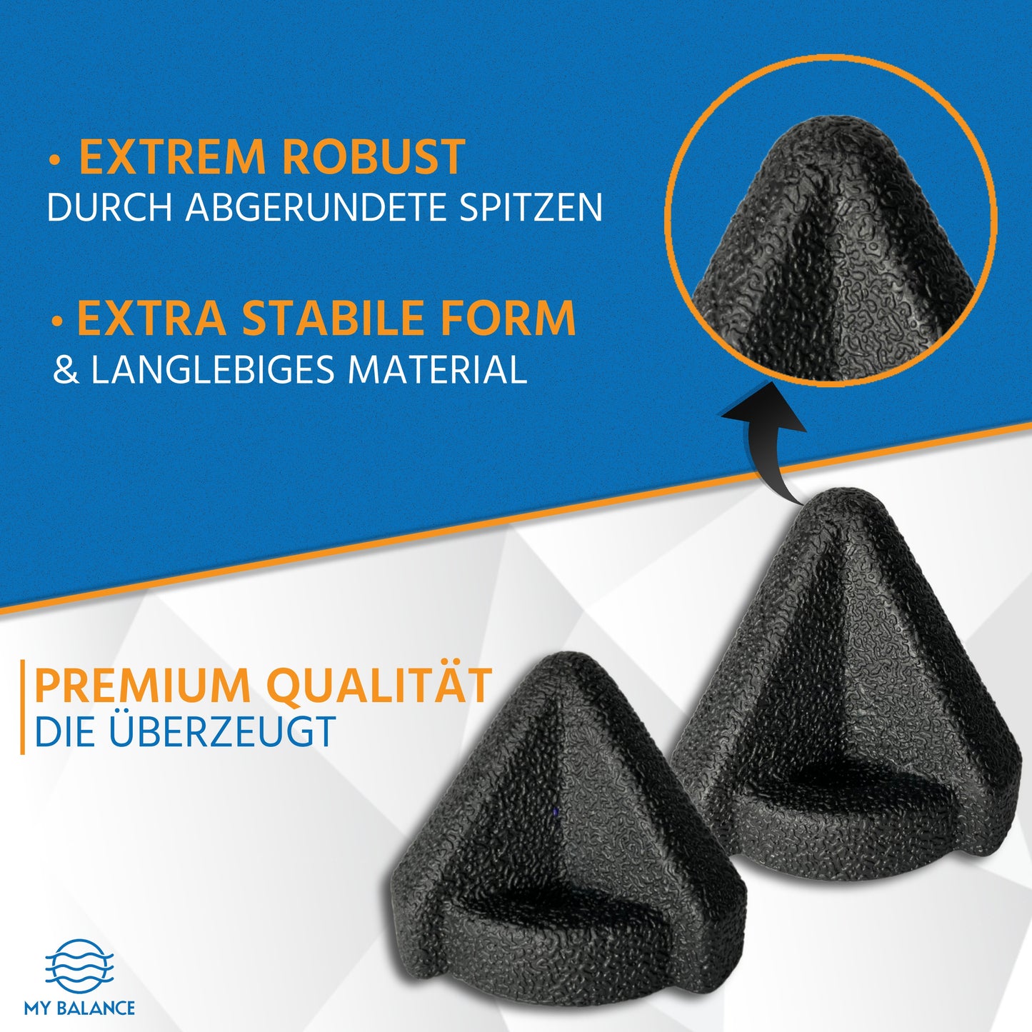 Triggerpunkt Drücker Set, 4-teiliges Handdrücker Set zur Osteopressur und Triggerpunkt Massage