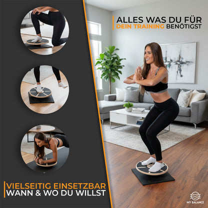 Premium Balance Board inkl. Antirutschmatte & eBook