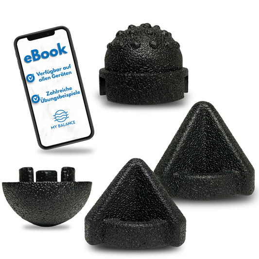 Triggerpunkt Drücker Set, 4-teiliges Handdrücker Set zur Osteopressur und Triggerpunkt Massage